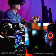 USB Condenser Microphone With RGB, Microphone For Podcasting, Laptop, Recording Streaming Games