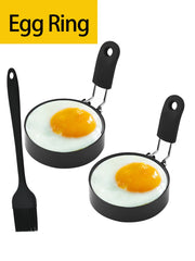 Stainless steel omelette household round fried egg steamed poached omelet mold kitchen baking tool