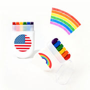 2Pcs/3Pcs Rainbow Crayon Paint Rainbow Birthday Party Colourful Theme Party Accessories Party Family Costume Gift Pocket Size