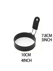 Stainless steel omelette household round fried egg steamed poached omelet mold kitchen baking tool