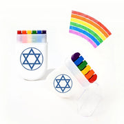 2Pcs/3Pcs Rainbow Crayon Paint Rainbow Birthday Party Colourful Theme Party Accessories Party Family Costume Gift Pocket Size