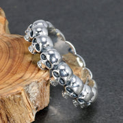 Huitan Men and Women Skull Rings Retro Anti Silver Color Gothic Skull Head Finger Rings Couple Accessories Punk Hip-hip Jewelry