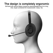 Bluetooth 5.0 Headset Wireless Truck Driver Headphones Hands-Free Call Headsets With Noise Cancelling Mic For Call Center Office