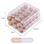 1/2/3 Layer Automatic Rolling Egg Storage Box Stackable Kitchen Refrigerator Crispy Egg Storage Box Drawer Style Super Great