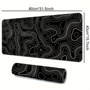 1PC Large Mouse Pad, Office Gaming Table Mat, Non-slip Rubber Base Washable Mouse Pad For Work, Gaming And Office