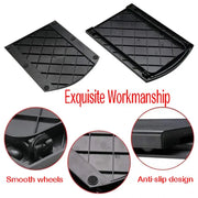 Kitchen Sliding Coffee Tray Mat Black Under Cabinet Appliance Coffee Maker Toaster Kitchen Countertop Storage Mat with Wheels