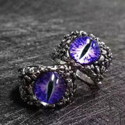 Fashion Creative Evil Dragon Eye Rings For Personality Male Punk Colors Ring Jewelry Men's Bar Night Club Accessories Gifts