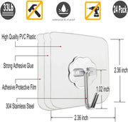 10 Transparent Wall Hooks Hangers Self Adhesive Door Wall Hangers Hooks Suction Heavy Load Rack For Kitchen Bathroom Accessories