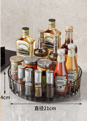 360 Rotating Seasoning Storage Tray Multifunction Pantry Cabinet Turntable For Cosmetics Bathroom Storage Box Kitchen Organizer