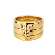 3pcs/set Vintage Gothic Portrait  Rings For Women 2022 Trend Stainless Steel Ring Wedding Couple Aesthetic Jewelry Anillos
