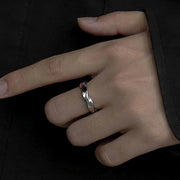 Fashion Simplicity Mobius Ring Opening Adjustable Finger Ring For Men Women Couple Rings Engagement Jewelry Accessories Gift
