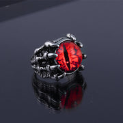 Fashion Creative Evil Dragon Eye Rings For Personality Male Punk Colors Ring Jewelry Men's Bar Night Club Accessories Gifts