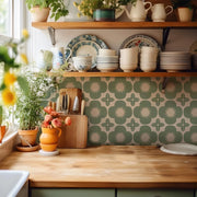 Removable Peel And Stick Waterproof Tile Kitchen Backsplash Sticker,Vintage Self Adhesive Wall Tile Decal for Bathroom & Kitchen