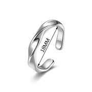 Fashion Simplicity Mobius Ring Opening Adjustable Finger Ring For Men Women Couple Rings Engagement Jewelry Accessories Gift