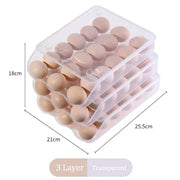 1/2/3 Layer Automatic Rolling Egg Storage Box Stackable Kitchen Refrigerator Crispy Egg Storage Box Drawer Style Super Great